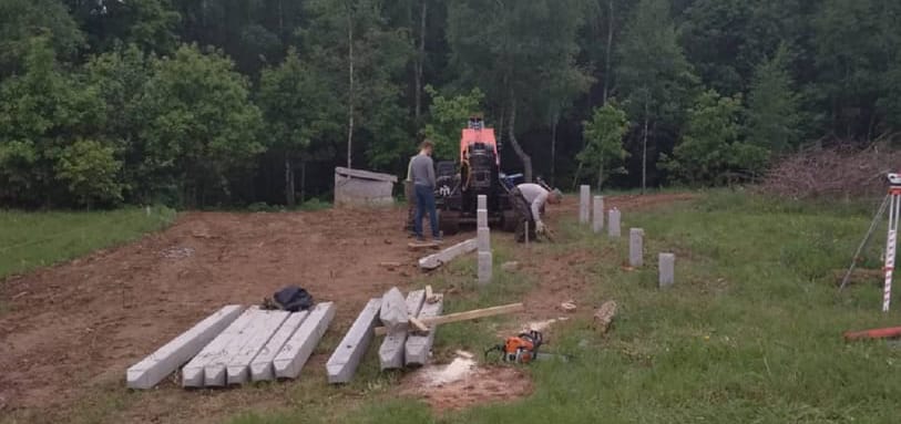 Фундамент на забивных ЖБ сваях